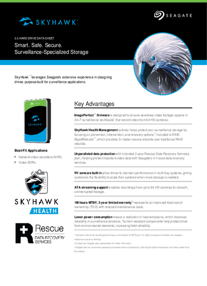 HDD HD Segate Skyhawk 6TB SATA3 ST6000VX001 - PDF