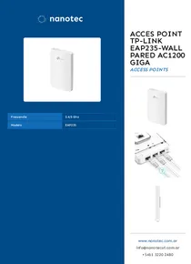 Acces Point Tp-Link EAP235-Wall Pared AC1200 Giga - Folleto