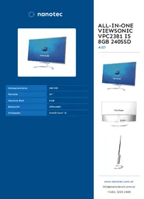 All-in-One Viewsonic VPC2381 i5 8Gb 240SSD - Folleto
