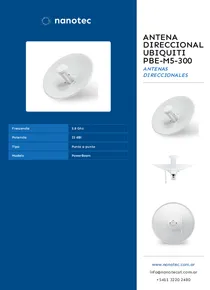 Antena direccional Ubiquiti PBE-M5-300 - Folleto