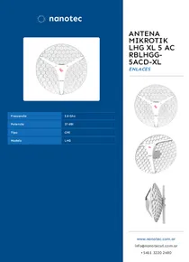 Antena Mikrotik LHG XL 5 ac 	RBLHGG-5acD-XL - Folleto