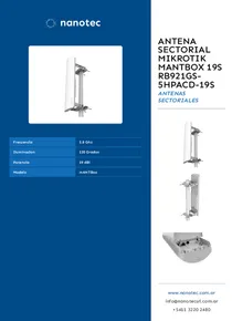 Antena sectorial Mikrotik mANTBox 19s RB921GS-5HPacD-19S - Folleto