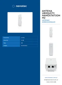 Antena Ubiquiti NanoStation M2 - Folleto