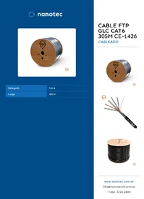 Cable FTP GLC CAT6 305M CE-1426 - Folleto