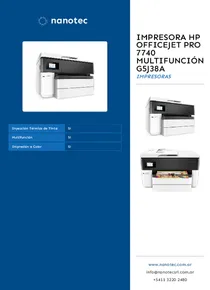 Impresora HP OfficeJet Pro 7740 Multifunción G5J38A - Folleto