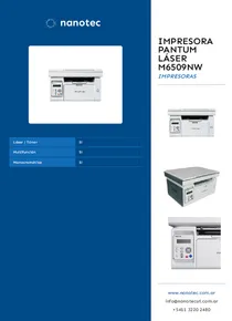 Impresora Pantum Láser M6509NW - Folleto