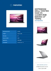 Notebook Dell Vostro 5410 I5-11320H 8GB SSD256 14" T5WHJ - Folleto