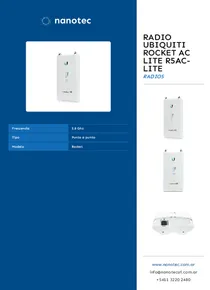 Radio Ubiquiti Rocket AC LITE R5AC-LITE - Folleto