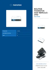 Router Mikrotik hAP RB951Ui-2nD - Folleto