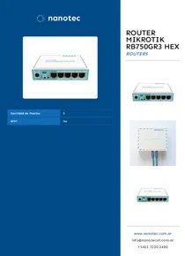 Router Mikrotik RB750GR3 hEX - Folleto