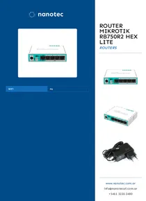 Router Mikrotik RB750r2 hEX lite - Folleto