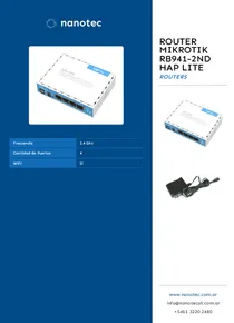 Router Mikrotik RB941-2ND hAP lite - Folleto