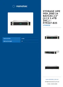 Storage HPE MSA 2060 24 Bahías 2,5" (12 x 2.4TB inc.) - P79247-B25 - Folleto
