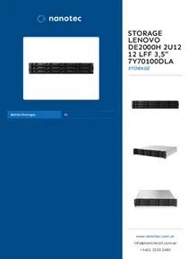 Storage Lenovo DE2000H 2U12 12 LFF 3,5" 7Y70100DLA - Folleto