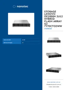 Storage Lenovo DE2000H 2U12 Hybrid Flash Array G2 7Y70CTO2WW - Folleto
