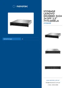 Storage Lenovo DE2000H 2U24 24 SFF 2,5" 7Y71100ELA - Folleto
