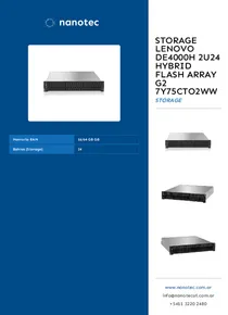 Storage Lenovo DE4000H 2U24 Hybrid Flash Array G2 7Y75CTO2WW - Folleto