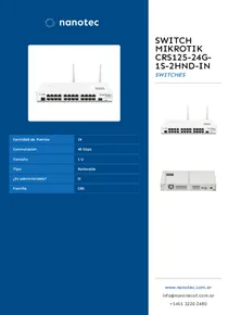 Switch Mikrotik CRS125-24G-1S-2HnD-IN - Folleto