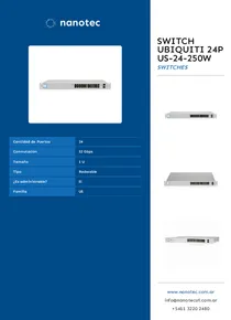 Switch Ubiquiti 24P US-24-250W - Folleto