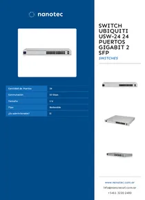 Switch Ubiquiti USW-24 24 Puertos Gigabit 2 SFP - Folleto