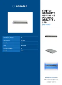 Switch Ubiquiti Usw-48 48 Puertos GigaBit 4 SFP - Folleto