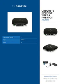Ubiquiti GPON UF-WIFI 4 puertos - Folleto