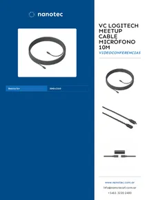 VC Logitech MeetUp Cable Micrófono 10M - Folleto