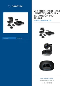 Videoconferencia Logitech Group + Expansión 960-001060 - Folleto