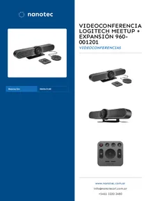 Videoconferencia Logitech Meetup + Expansión 960-001201 - Folleto