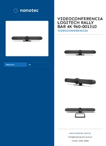 Videoconferencia Logitech Rally Bar 4K 960-001310 - Folleto
