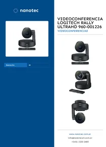 Videoconferencia Logitech Rally UltraHD 960-001226 - Folleto
