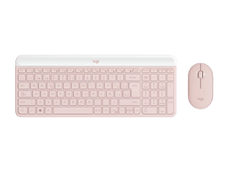 Kit Logitech Teclado y Mouse USB Inalámbrico MK470 Rosa