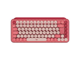 Teclado Logitech Pop Keys Wirless Bluetooth Rosa Coral