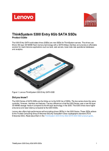 Disco SSD 1.9 TB Para Servidor Lenovo 2.5" 4XB7A17078 - PDF