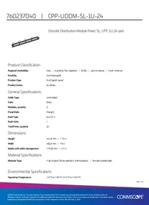 Patch Panel Commscope 24 Puertos 760237040 - PDF