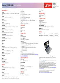 Notebook Lenovo V15 G4 R3-7320U 8GB 512SSD FreeDos - 82YU00XRAR - PDF