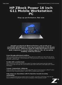 WorkStation HP ZBook Power G11 Intel U7 16GB 1TB SSD RTX500 W11P A31DQLT - PDF