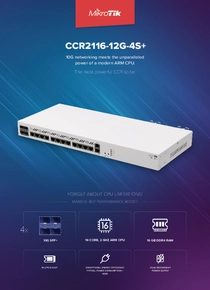 Router Mikrotik CCR2116-12G-4S+ 13P Giga  4SFP+ RouterOs v7 - PDF