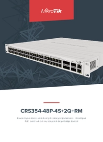 Switch Mikrotik CRS354-48P-4S-2Q-RM 48P PoE 4SFP+ 2QSFP+ 40G - PDF