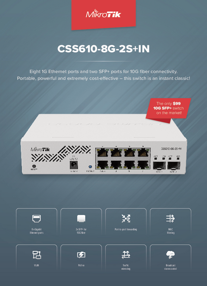 Switch Mikrotik CSS610-8G-2S+IN - PDF