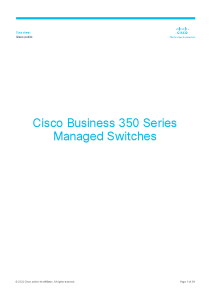 Switch Cisco Cbs350-8P-E-2G 8 Puertos Adm. GigaBit PoE+ 2 SFP - PDF
