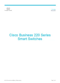 Switch Cisco Cbs220‑8T-E-2G 8 Puertos Adm. GigaBit 2 SFP - PDF