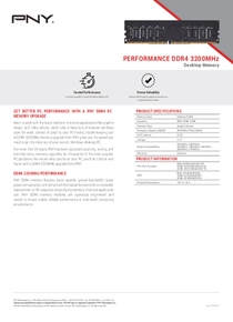 Memoria DDR4 DDIM PNY 8GB 3200mhz PNY-MD8GSD43200-TB - PDF