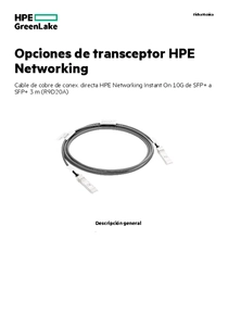 Cable Aruba 10G SFP+ TO SFP+ 3M DAC R9D20A - PDF
