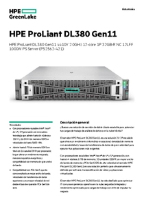 Servidor HPE ProLiant DL380 Gen 11 4410y 32GB 2x4TB P75344-DM5 - PDF
