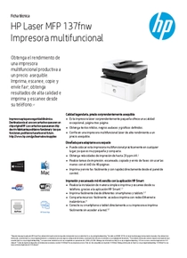 Impresora HP Laser M137FNW MF Mono - PDF