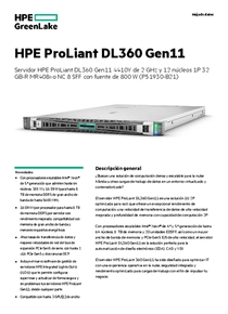 Servidor HPE ProLiant DL360 Gen 11 4410Y 32GB 8SFF P51930-B21 - PDF