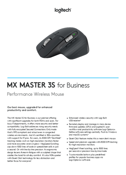 Mouse Logitech MX Master Series 3S Gris - PDF