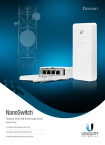 Switch Ubiquiti Nanoswitch N-SW 4 Puertos GigaBit PoE - PDF