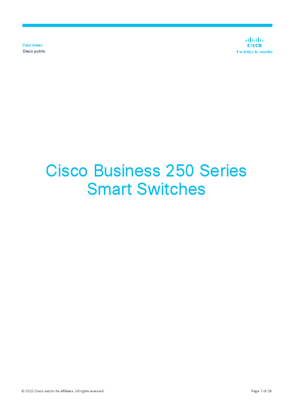 Switch Cisco CBS250-24P-4G 24 Puertos Gigabit PoE+ 4 SFP - PDF